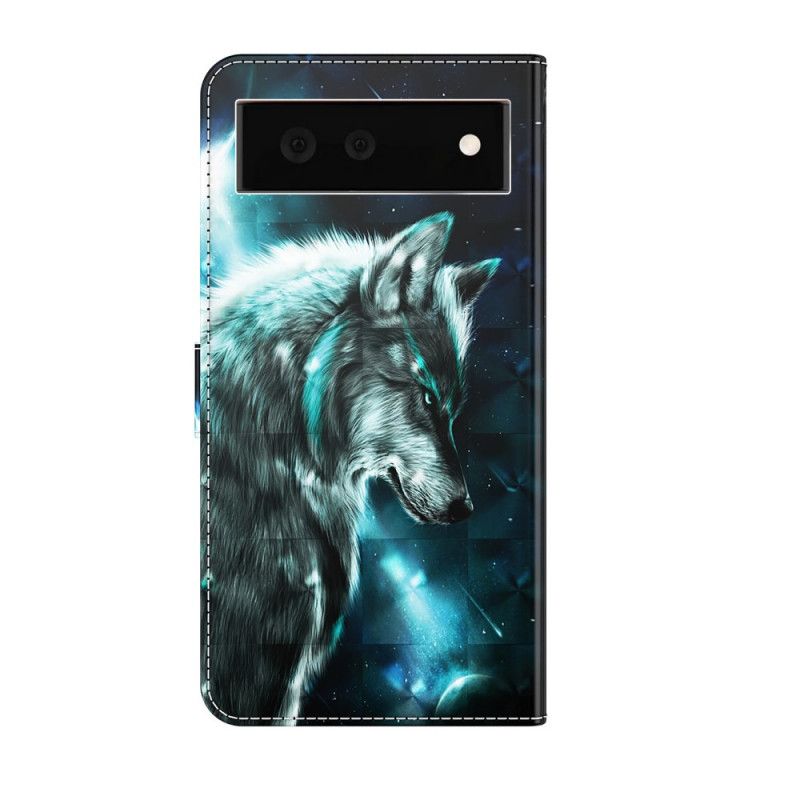 Skórzany Futerał Google Pixel 6 Etui Na Telefon Majestic Wolf