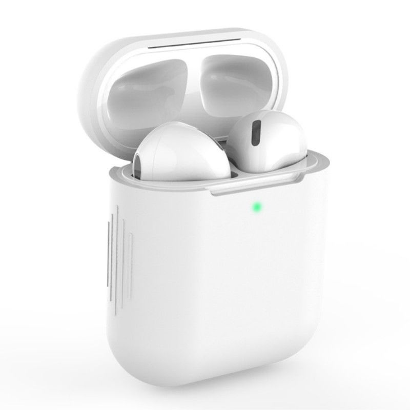 Etui AirPods Biały Czarny Klasyczny Silikon Etui Ochronne