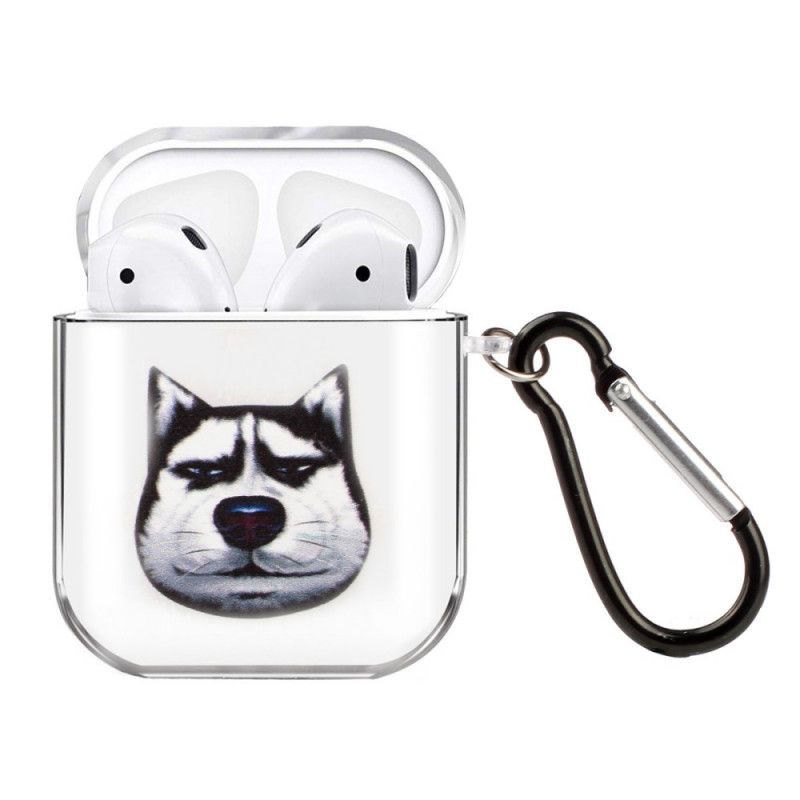 Etui AirPods Brązowy Czarny Przezroczysta Silikonowa Seria Dla Psów Etui Ochronne