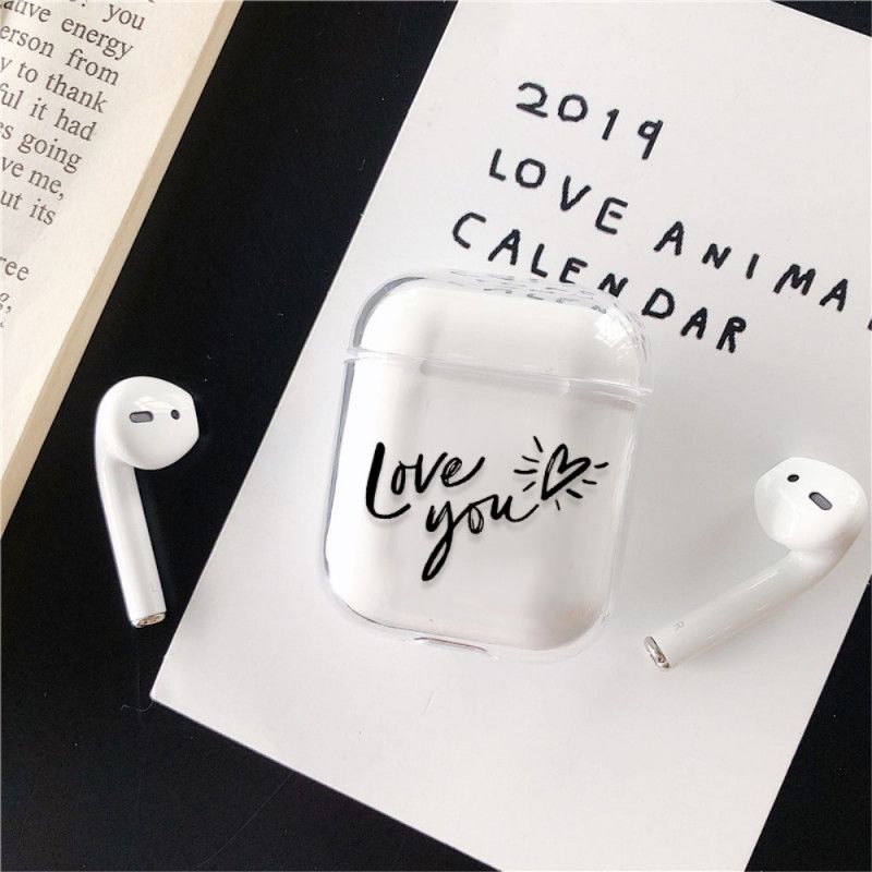 Etui AirPods Czerwony Czarny Miłość