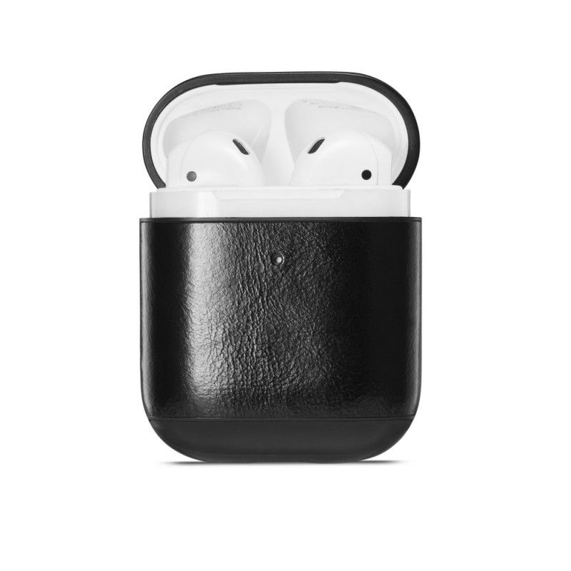 Etui AirPods Czerwony Czarny Prawdziwa Skóra Etui Ochronne