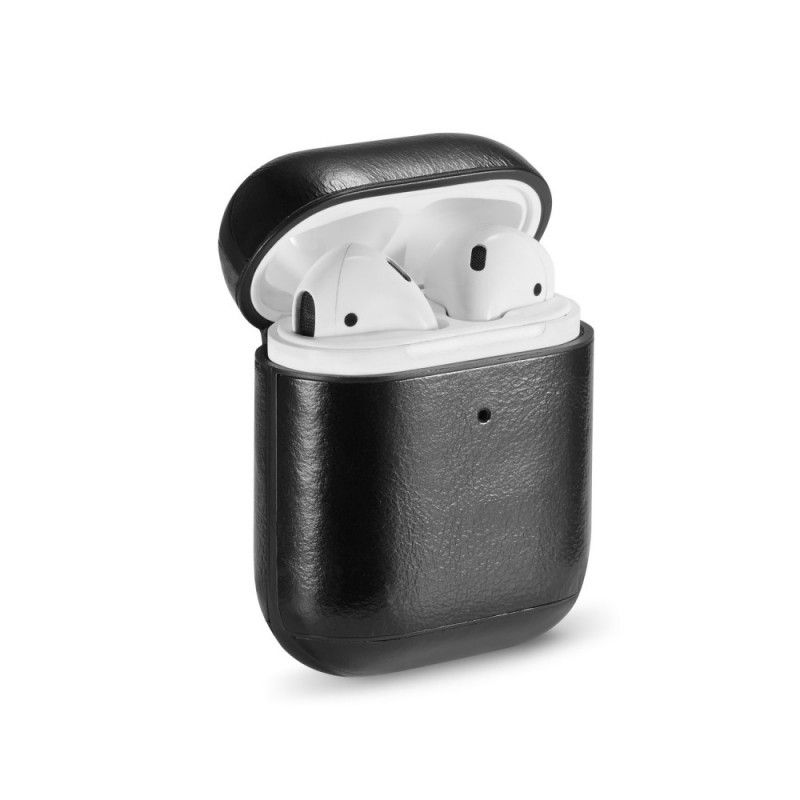 Etui AirPods Czerwony Czarny Prawdziwa Skóra Etui Ochronne