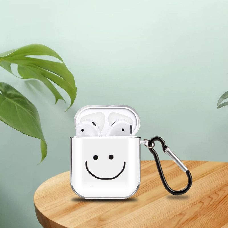 Etui AirPods Przezroczysty Silikonowy Emoji Etui Ochronne