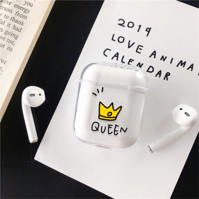 Etui AirPods Żółty Czarny Król Lub Dama