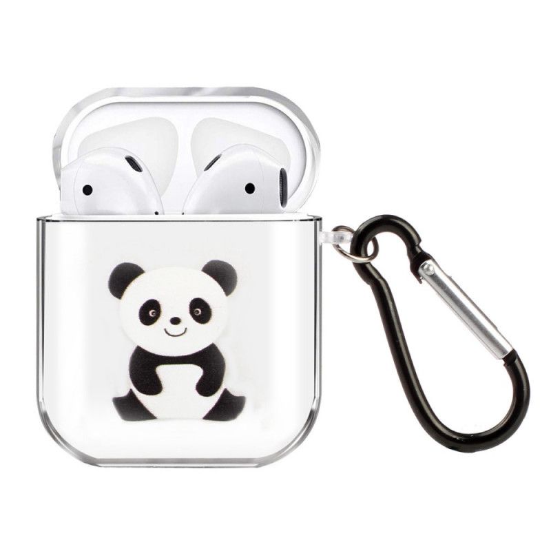 Futerały AirPods Zielony Czarny Etui na Telefon Przezroczysta Silikonowa Panda