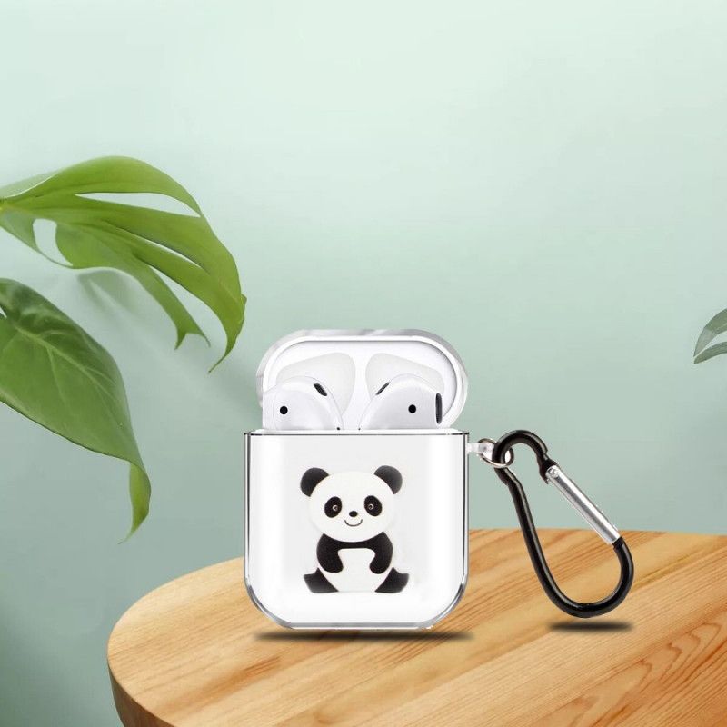 Futerały AirPods Zielony Czarny Etui na Telefon Przezroczysta Silikonowa Panda