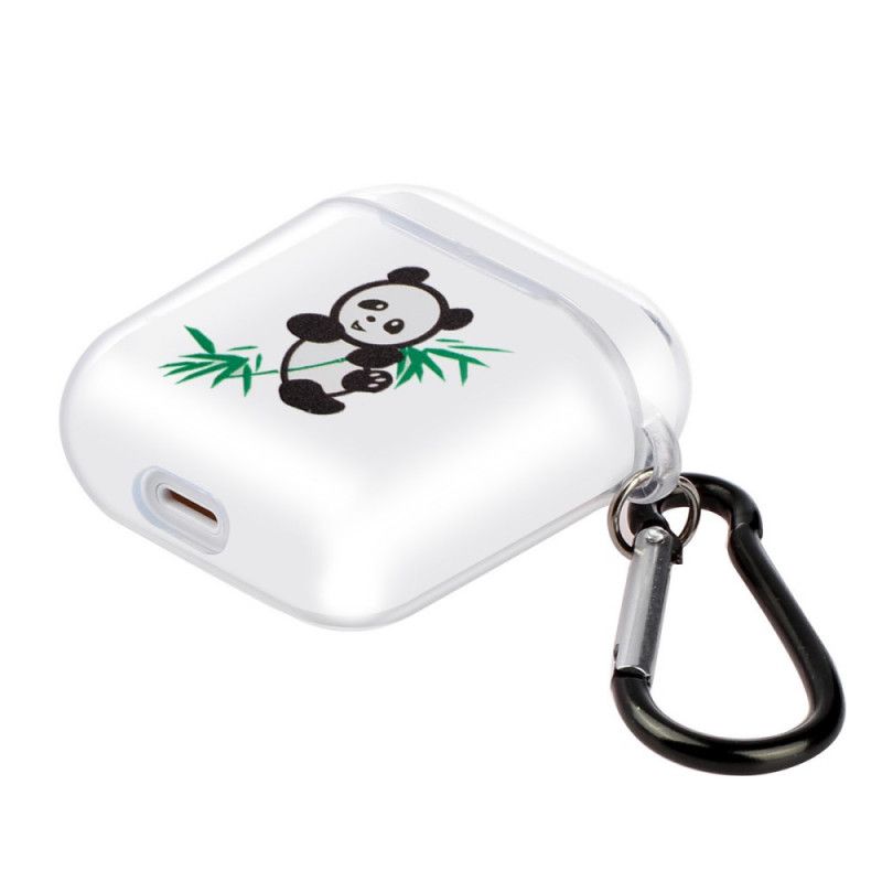 Futerały AirPods Zielony Czarny Etui na Telefon Przezroczysta Silikonowa Panda