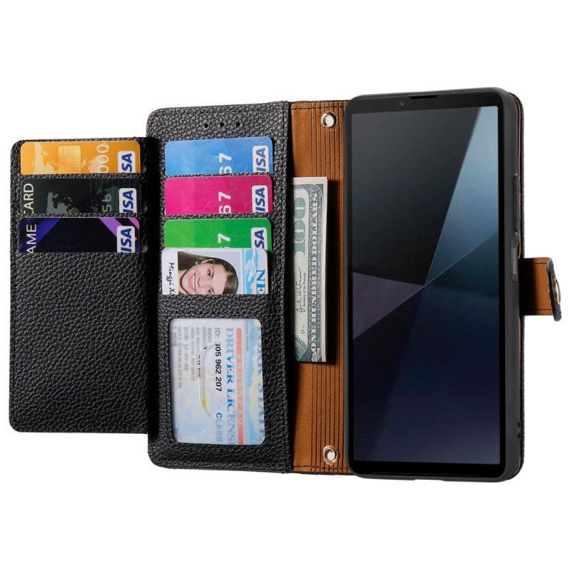 Etui Folio Do Sony Xperia 10 Vi Portfel I Smycz Blokująca Rfid