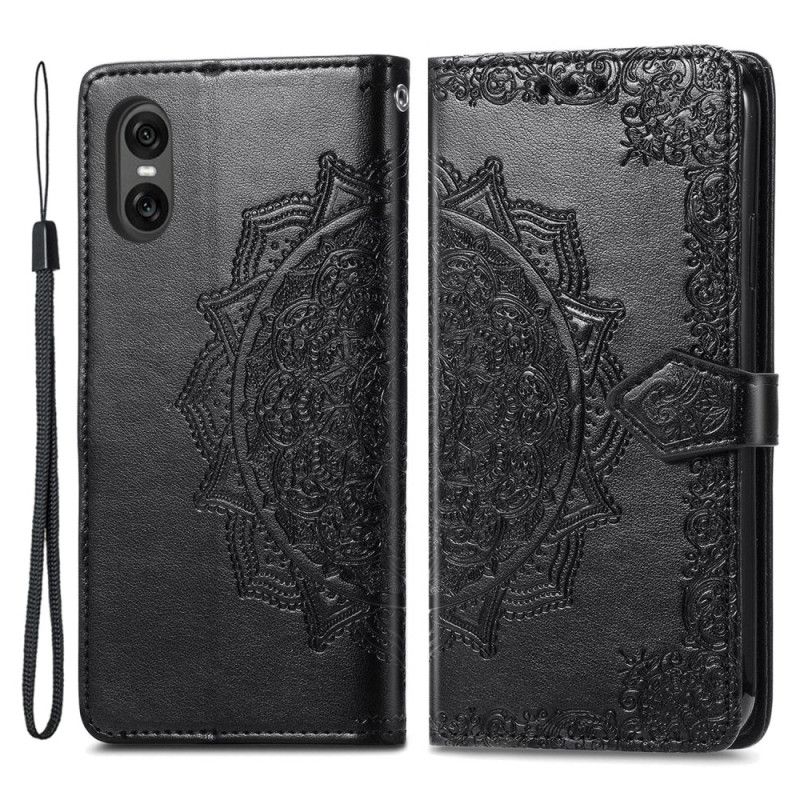 Etui Folio Sony Xperia 10 Vi Barokowa Mandala Z Paskiem Etui Ochronne