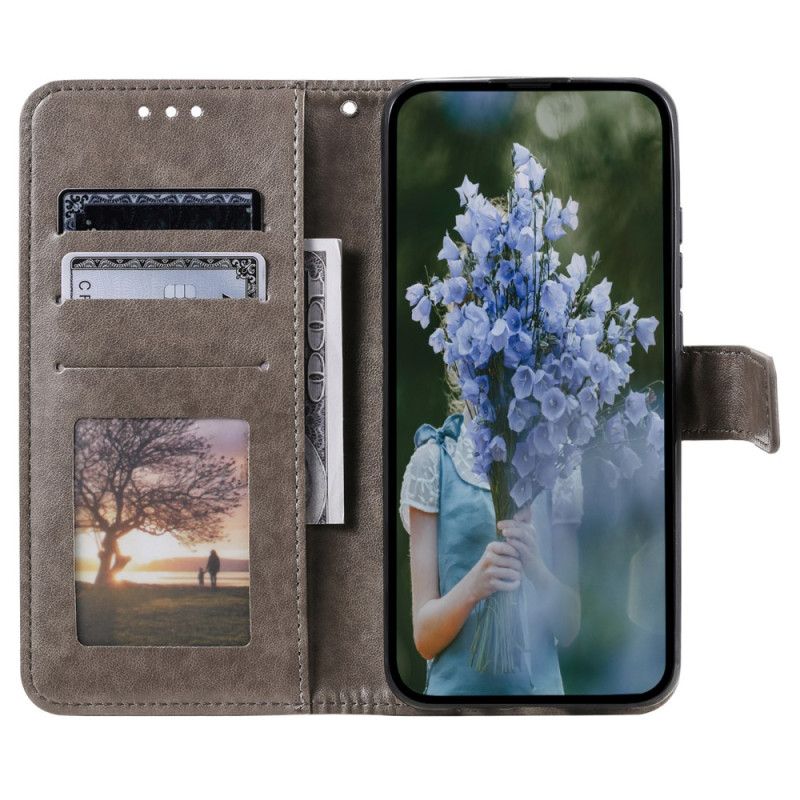 Etui Folio Sony Xperia 10 Vi Wzór Paska Z Mandalą Etui Ochronne