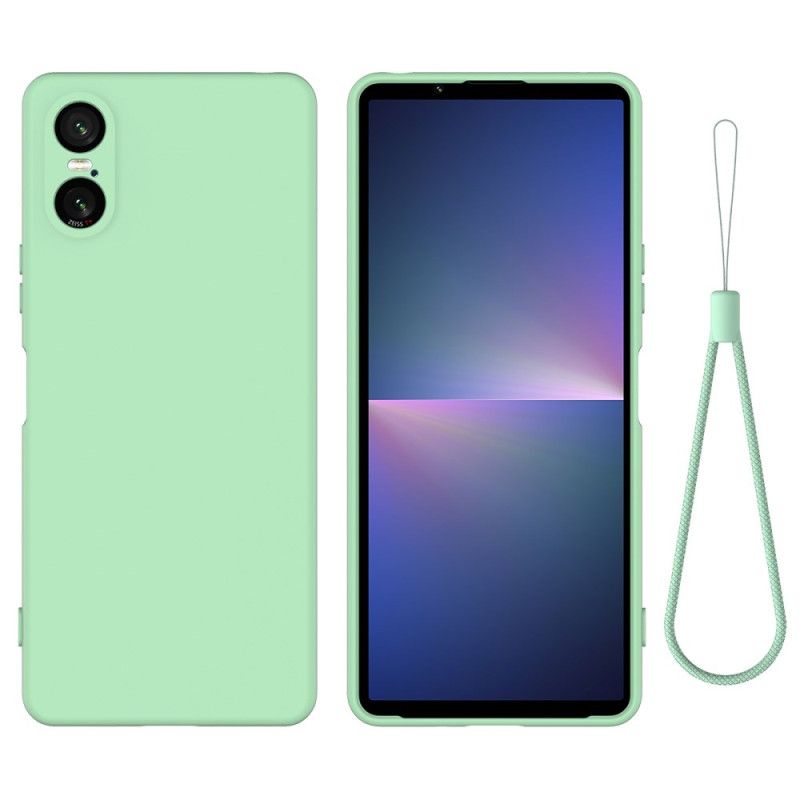 Etui Sony Xperia 10 Vi Pasek Z Płynnego Silikonu