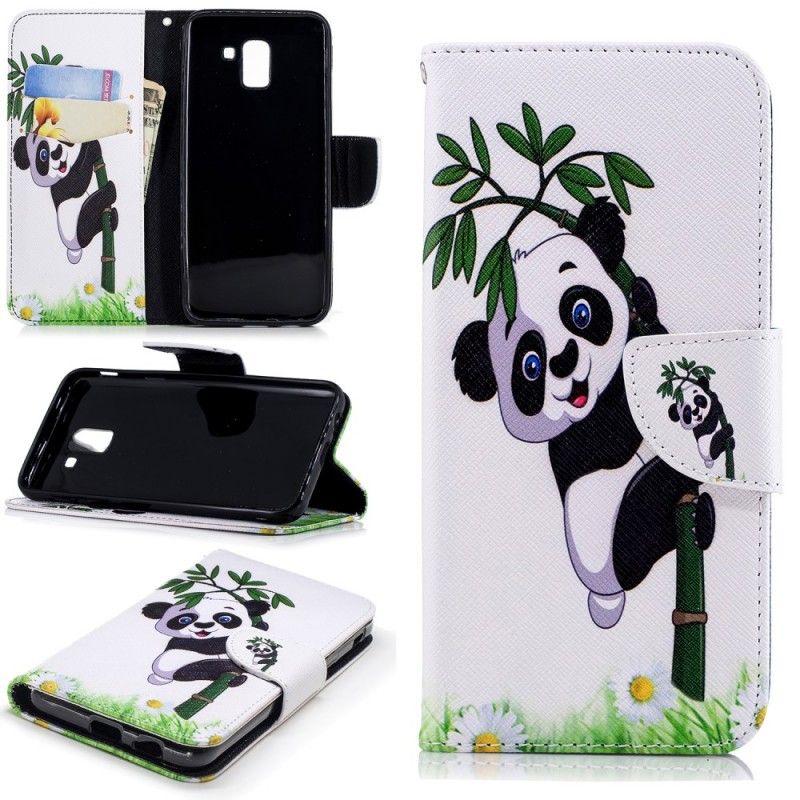 Etui Folio Samsung Galaxy J6 Panda Na Bambusie Etui Ochronne