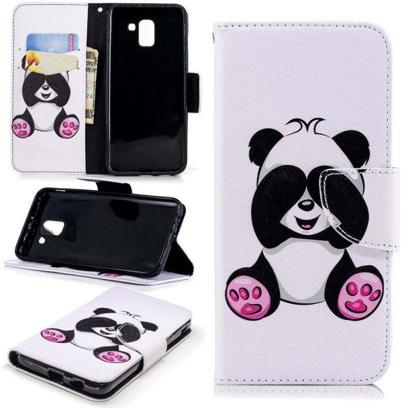 Etui Folio Samsung Galaxy J6 Zabawna Panda