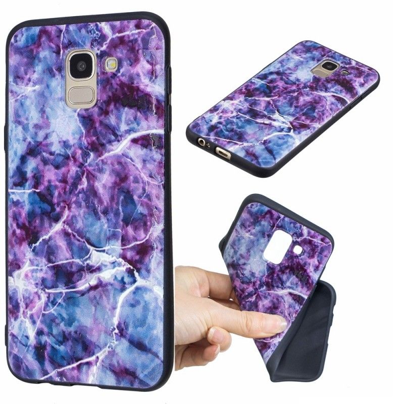 Etui Samsung Galaxy J6 Fioletowy Marmur