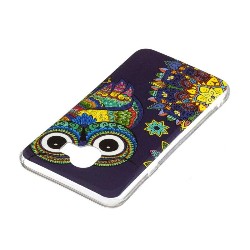 Etui Samsung Galaxy J6 Fluorescencyjna Sowa Mandala