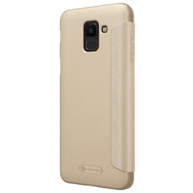 Flip Kotelot Samsung Galaxy J6 Złoty Czarny Nillkin