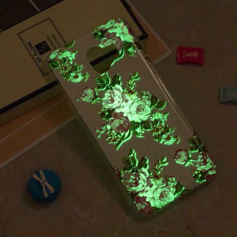 Futerały Samsung Galaxy J6 Etui na Telefon Fluorescencyjne Kwiaty Wolności