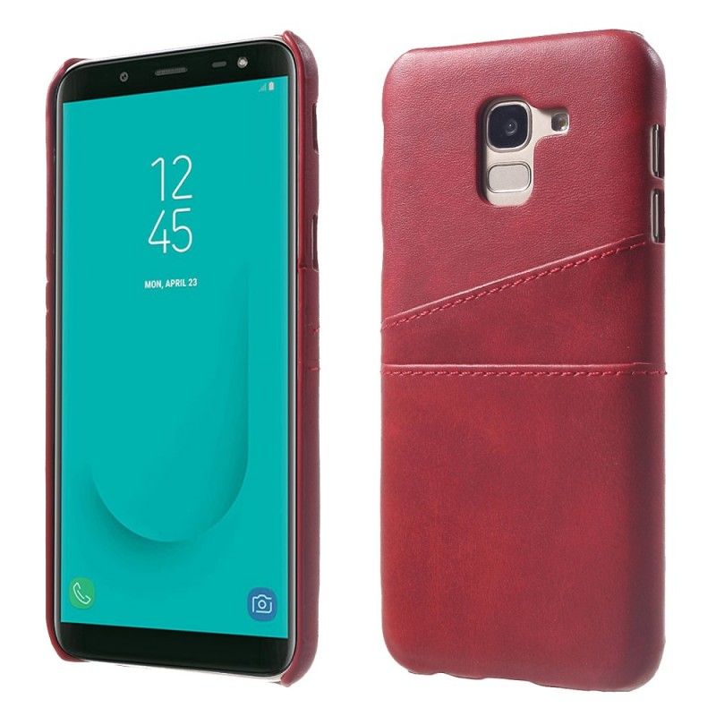 Futerały Samsung Galaxy J6 Szary Czarny Posiadacz Karty