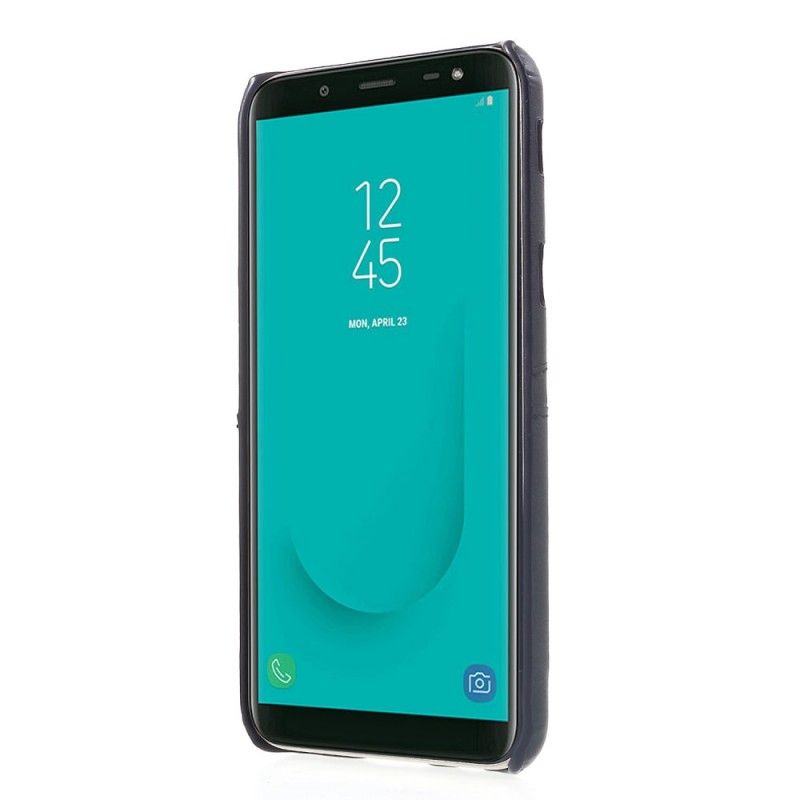 Futerały Samsung Galaxy J6 Szary Czarny Posiadacz Karty