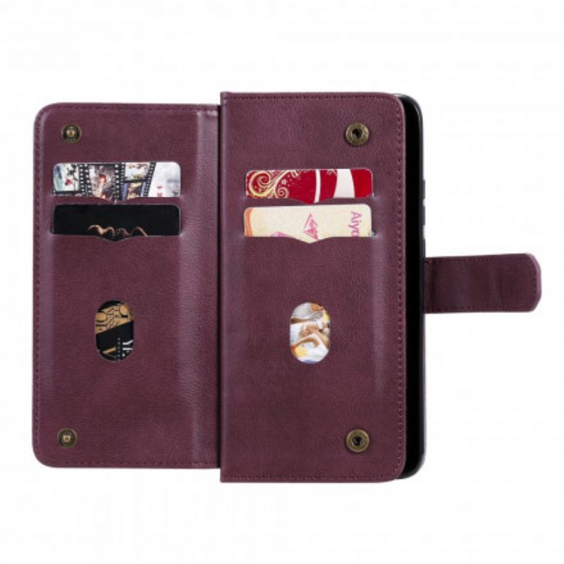 Etui Folio Do Oppo A15 Wielofunkcyjny 10 Pakiet Kart