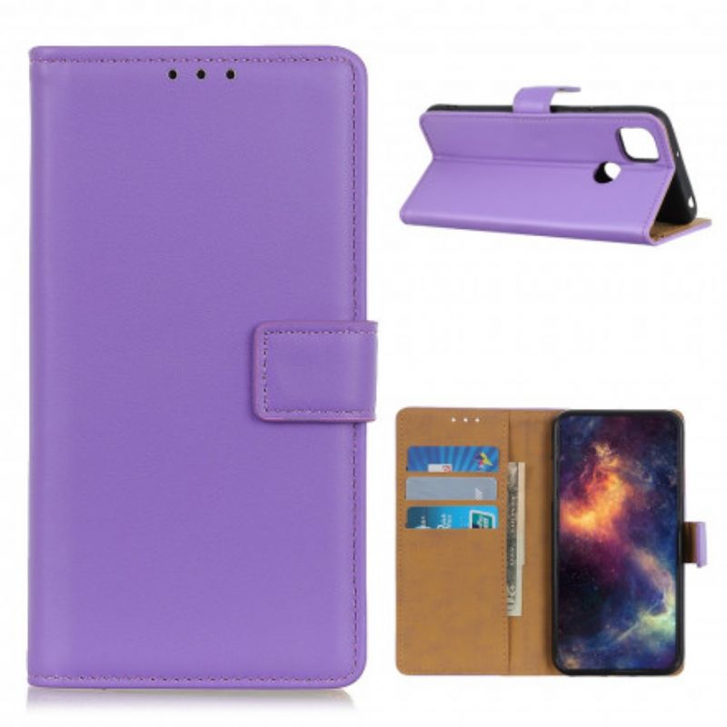 Etui Folio Do Oppo A15 Zwykła Sztuczna Skóra