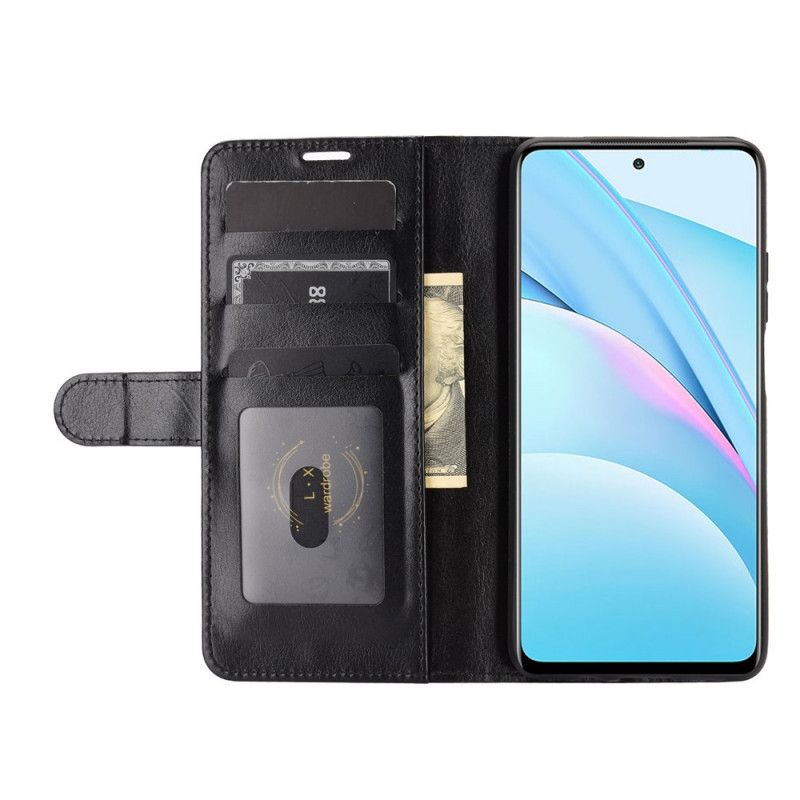 Etui Folio Xiaomi Mi 10T Lite 5G / Redmi Note 9 Pro 5G Biały Czarny Ultra Sztuczna Skóra