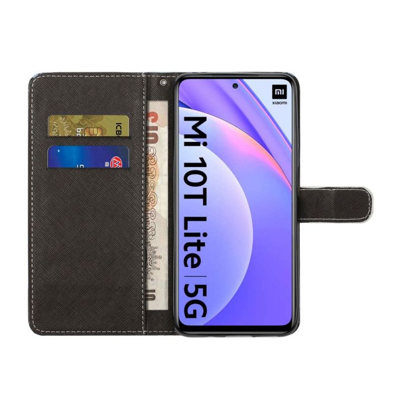 Etui Folio Xiaomi Mi 10T Lite 5G / Redmi Note 9 Pro 5G Czarne Oczy Kota Etui Ochronne