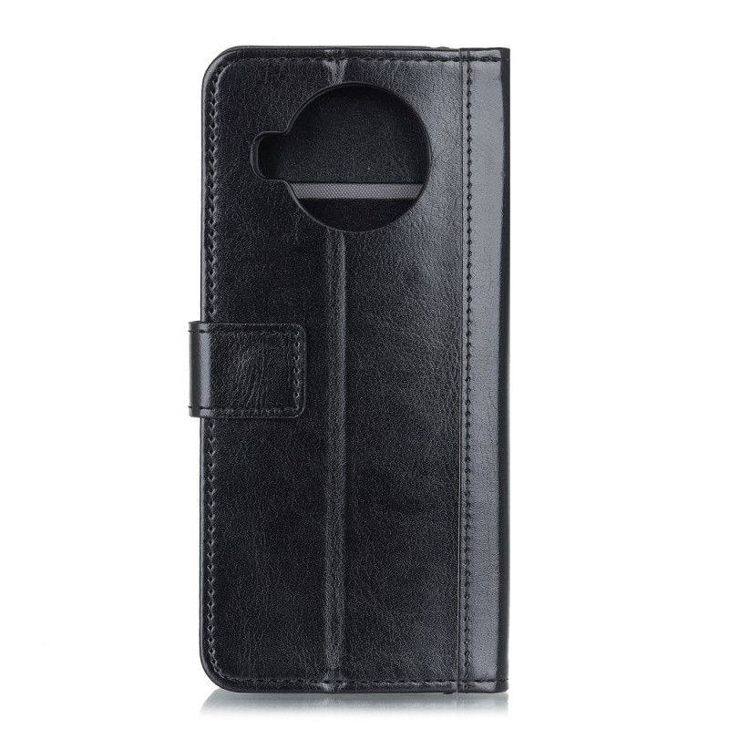 Etui Folio Xiaomi Mi 10T Lite 5G / Redmi Note 9 Pro 5G Czerwony Czarny Efekt Antycznej Skóry