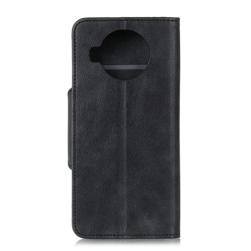 Etui Folio Xiaomi Mi 10T Lite 5G / Redmi Note 9 Pro 5G Czerwony Czarny Imitacja Skóry Guzików Etui Ochronne