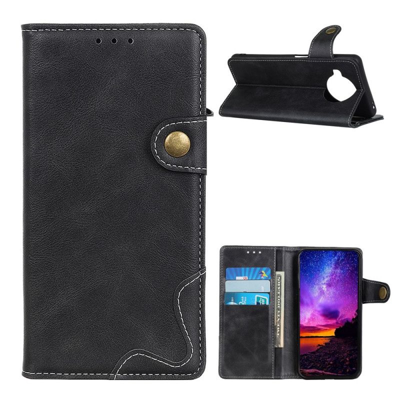 Etui Folio Xiaomi Mi 10T Lite 5G / Redmi Note 9 Pro 5G Czerwony Czarny Szycie Artystyczne Etui Ochronne