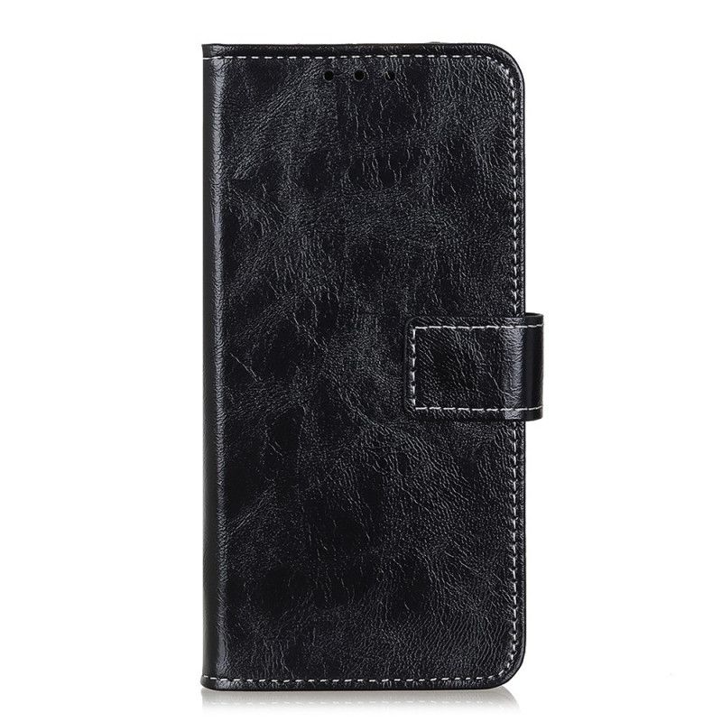 Etui Folio Xiaomi Mi 10T Lite 5G / Redmi Note 9 Pro 5G Czerwony Czarny Widoczne Szwy