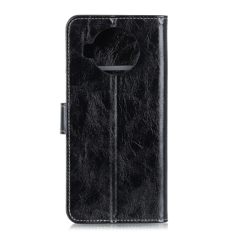 Etui Folio Xiaomi Mi 10T Lite 5G / Redmi Note 9 Pro 5G Czerwony Czarny Widoczne Szwy