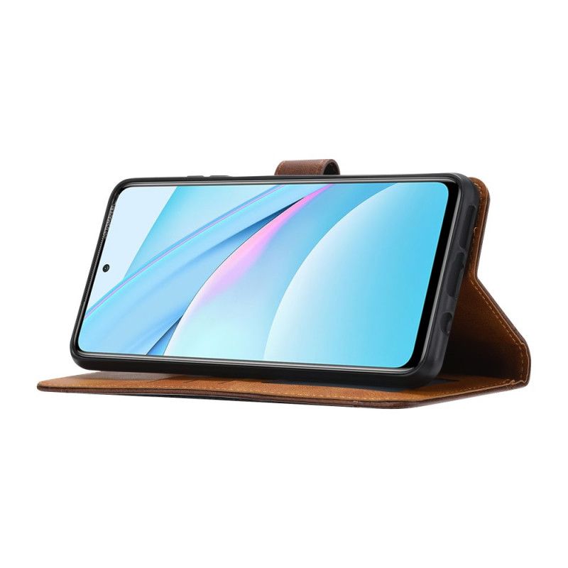 Etui Folio Xiaomi Mi 10T Lite 5G / Redmi Note 9 Pro 5G Czerwony Czarny Z Paskiem