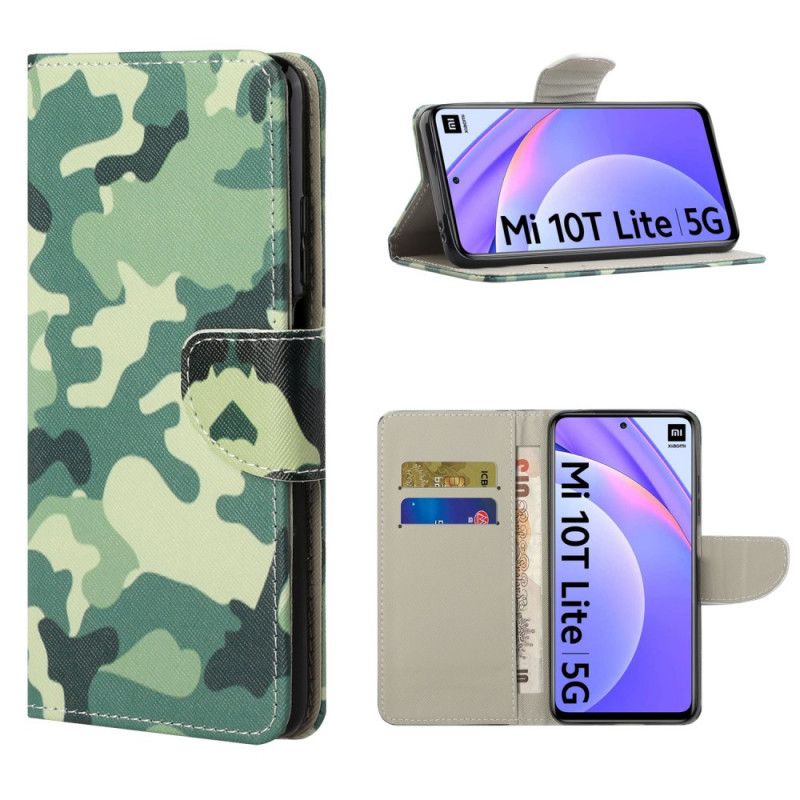 Etui Folio Xiaomi Mi 10T Lite 5G / Redmi Note 9 Pro 5G Kamuflaż Etui Ochronne