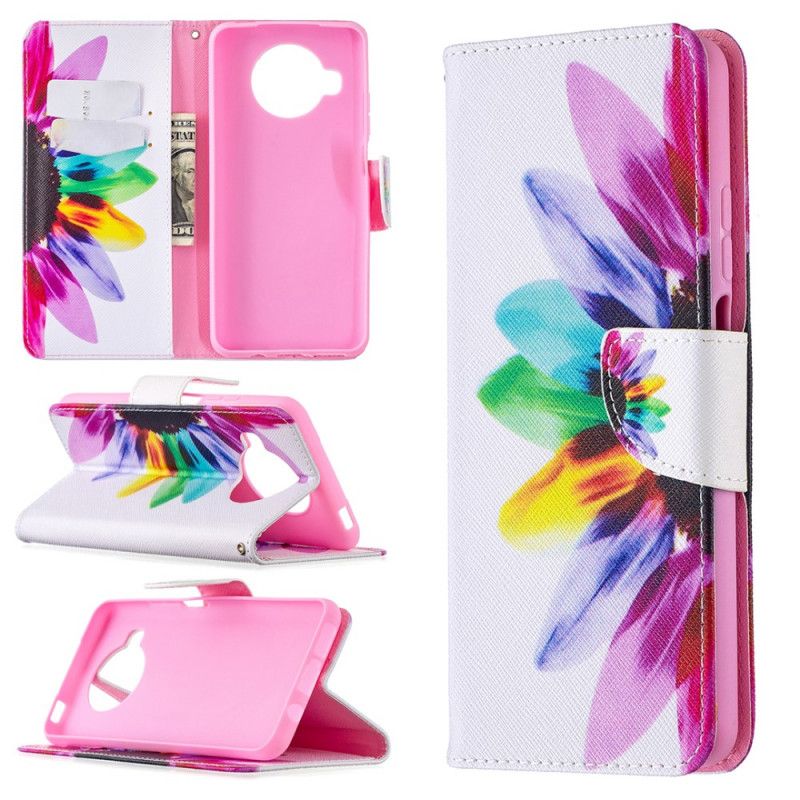 Etui Folio Xiaomi Mi 10T Lite 5G / Redmi Note 9 Pro 5G Kwiat Akwareli Etui Ochronne