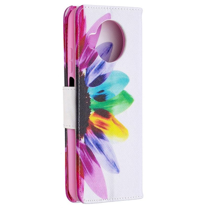 Etui Folio Xiaomi Mi 10T Lite 5G / Redmi Note 9 Pro 5G Kwiat Akwareli Etui Ochronne