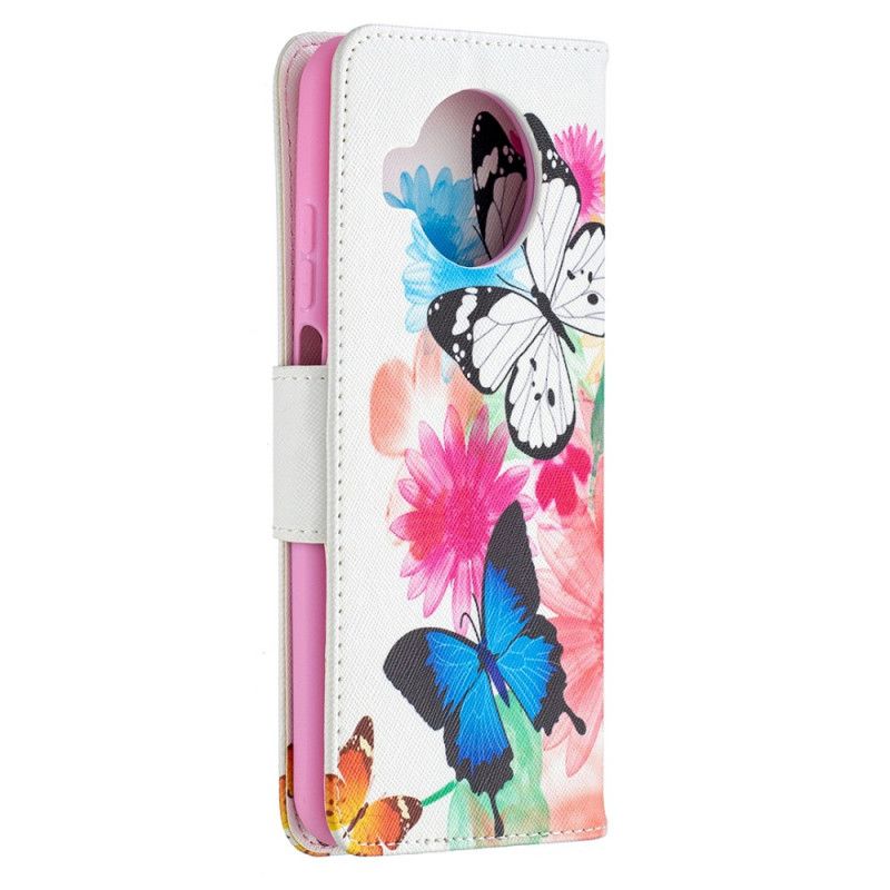 Etui Folio Xiaomi Mi 10T Lite 5G / Redmi Note 9 Pro 5G Malowane Motyle Etui Ochronne