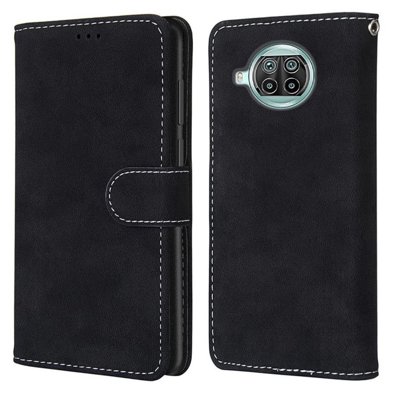 Etui Folio Xiaomi Mi 10T Lite 5G / Redmi Note 9 Pro 5G Szary Czarny Ekoskóra W Stylu Retro