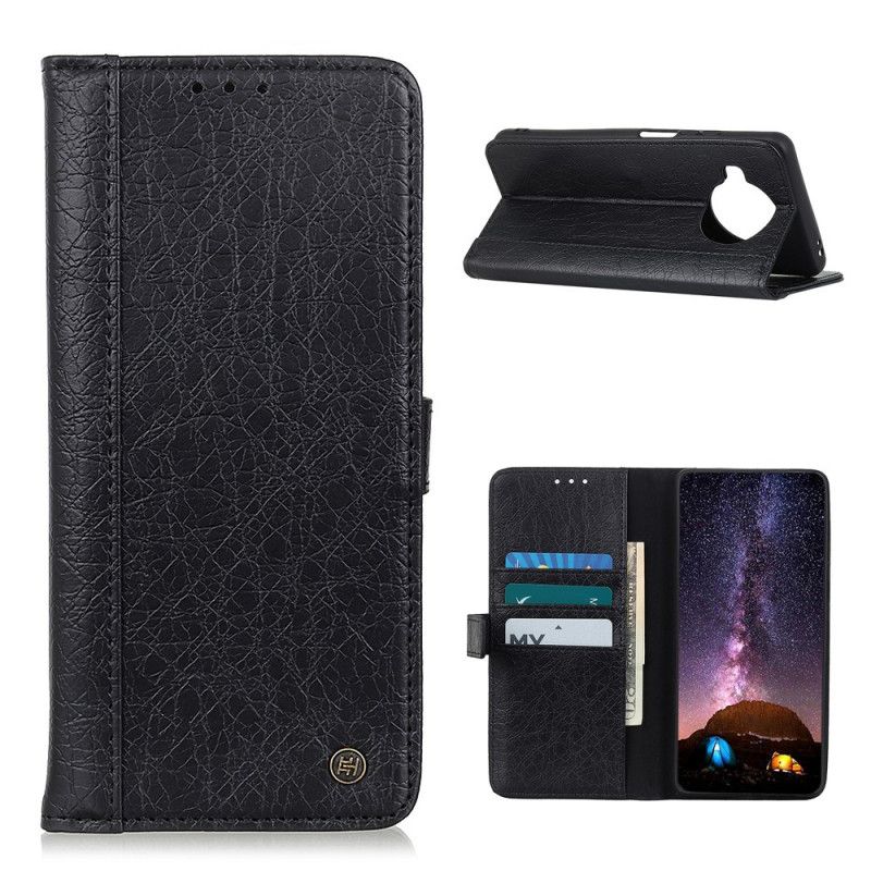 Etui Folio Xiaomi Mi 10T Lite 5G / Redmi Note 9 Pro 5G Szary Czarny Styl Nosorożca