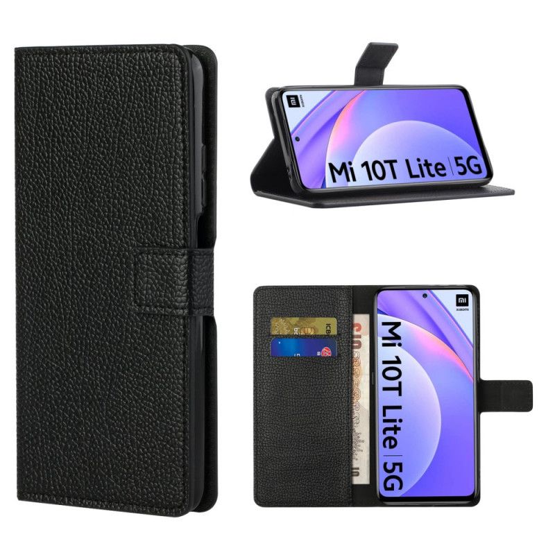 Etui Folio Xiaomi Mi 10T Lite 5G / Redmi Note 9 Pro 5G Zwykły Liczi