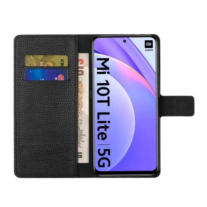 Etui Folio Xiaomi Mi 10T Lite 5G / Redmi Note 9 Pro 5G Zwykły Liczi