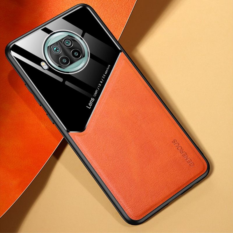 Etui Xiaomi Mi 10T Lite 5G / Redmi Note 9 Pro 5G Czerwony Czarny Magnetyczny Efekt Skóry