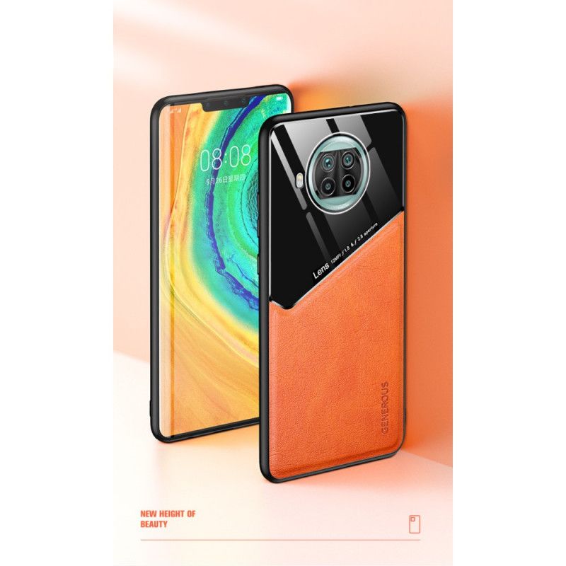 Etui Xiaomi Mi 10T Lite 5G / Redmi Note 9 Pro 5G Czerwony Czarny Magnetyczny Efekt Skóry