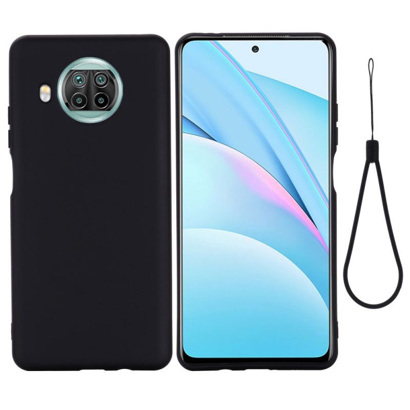 Etui Xiaomi Mi 10T Lite 5G / Redmi Note 9 Pro 5G Czerwony Czarny Pasek Silikonowy Etui Ochronne