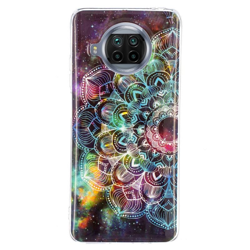 Etui Xiaomi Mi 10T Lite 5G / Redmi Note 9 Pro 5G Czerwony Szary Fluorescencyjne Kwiaty