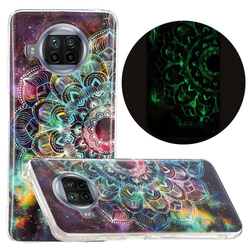 Etui Xiaomi Mi 10T Lite 5G / Redmi Note 9 Pro 5G Czerwony Szary Fluorescencyjne Kwiaty