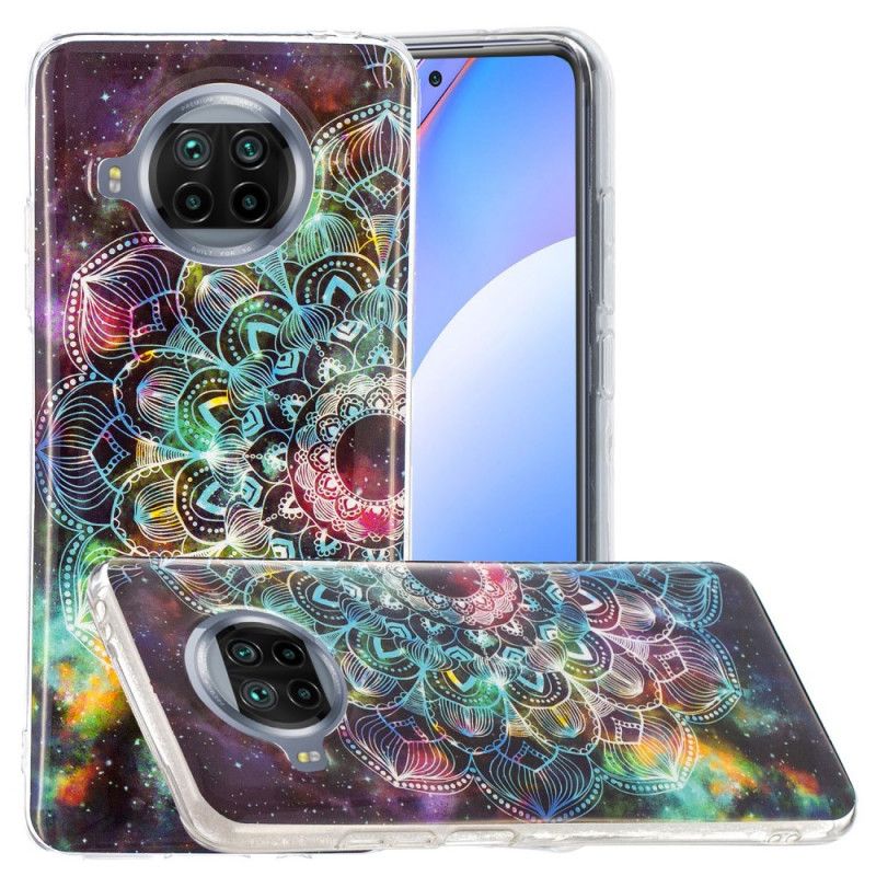 Etui Xiaomi Mi 10T Lite 5G / Redmi Note 9 Pro 5G Czerwony Szary Fluorescencyjne Kwiaty