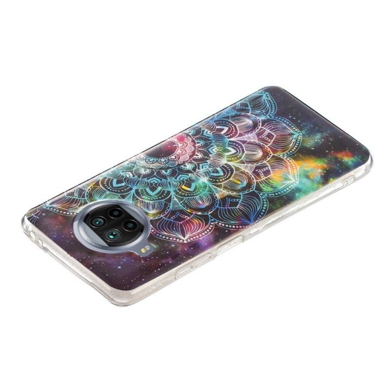 Etui Xiaomi Mi 10T Lite 5G / Redmi Note 9 Pro 5G Czerwony Szary Fluorescencyjne Kwiaty