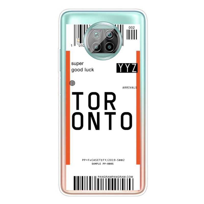 Etui Xiaomi Mi 10T Lite 5G / Redmi Note 9 Pro 5G Karta Pokładowa Do Toronto Etui Ochronne