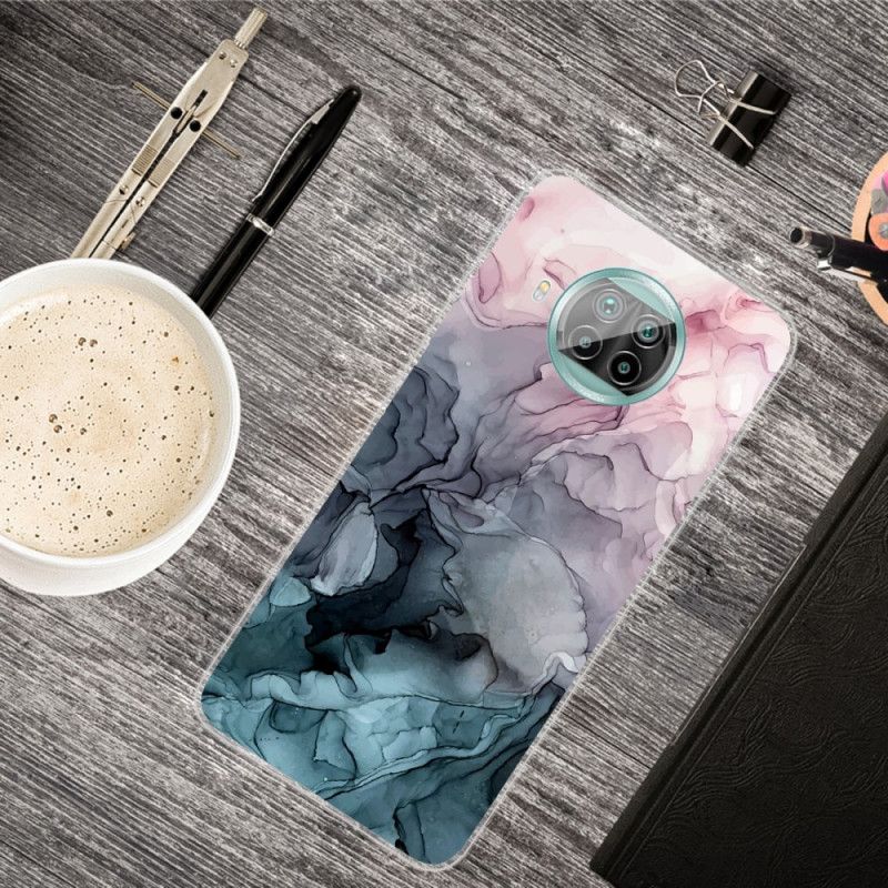 Etui Xiaomi Mi 10T Lite 5G / Redmi Note 9 Pro 5G Magenta Szary Marmur